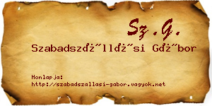 Szabadszállási Gábor névjegykártya