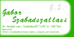 gabor szabadszallasi business card